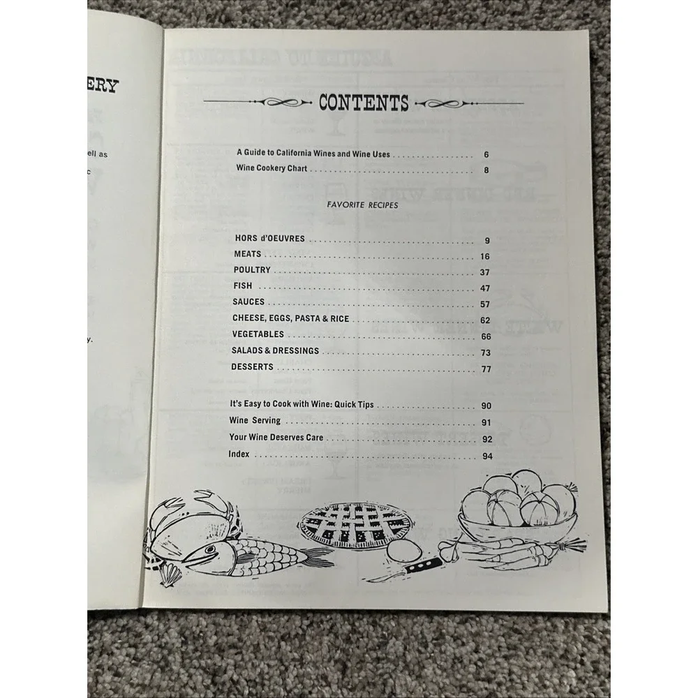 Vintage 1963 Favorite Recipes of California Winemakers Wine Cookery Recipe Book